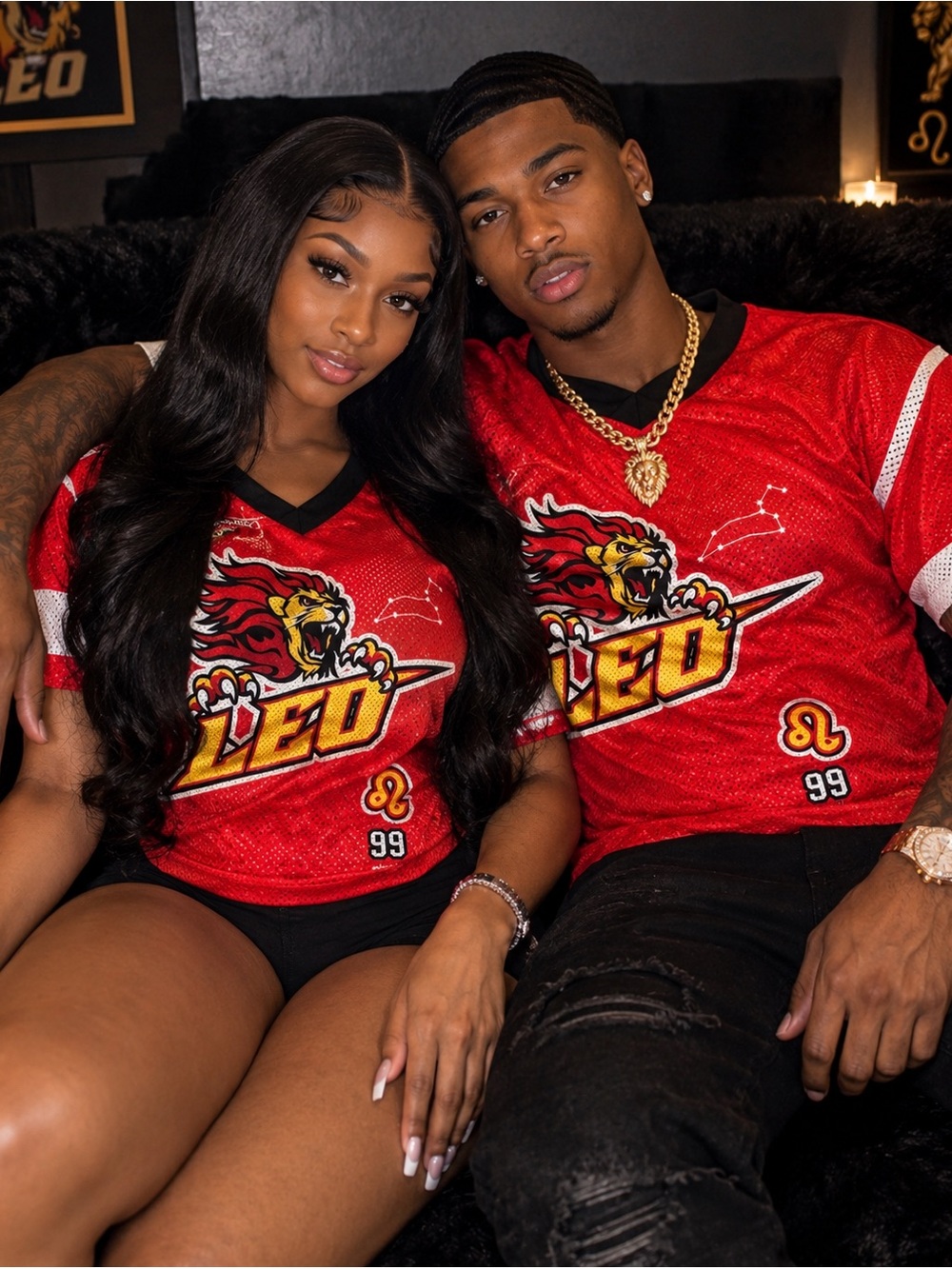 Red Leo Graphic Jersey
